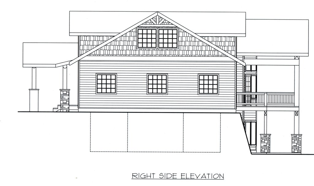Exterior - Other Elevation for Craftsman House Plan #117-1097 - 3 bed, 2.5 bath
