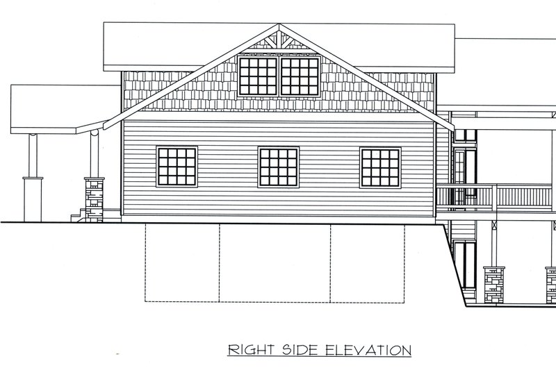 House Blueprint - Exterior - Other Elevation for Craftsman House Plan #117-1097 - 3 bed, 2.5 bath