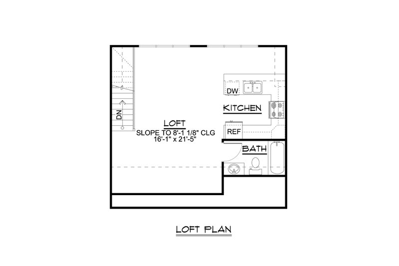 Architectural House Design - Floor Plan - Upper Floor for Country House Plan #1064-260, 1 bath