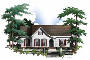 Home Plan - Exterior - Front Elevation for Colonial House Plan #952-230 - 3 bed, 2 bath