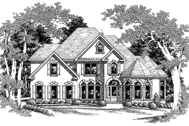 Home Plan - Exterior - Front Elevation 3 for Mediterranean House Plan #927-386 - 4 bed, 3.5 bath