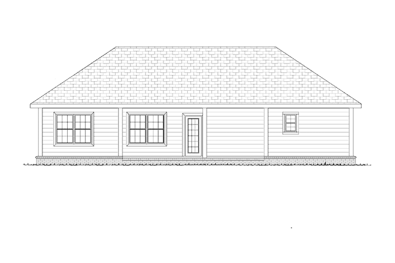 Architectural House Design - Exterior - Rear Elevation for Traditional House Plan #513-2151 - 3 bed, 2 bath