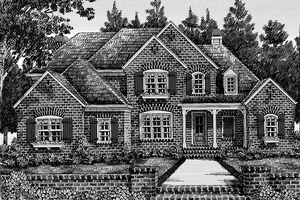 Exterior - Front Elevation 3 for Country House Plan #927-375 - 4 bed, 3.5 bath