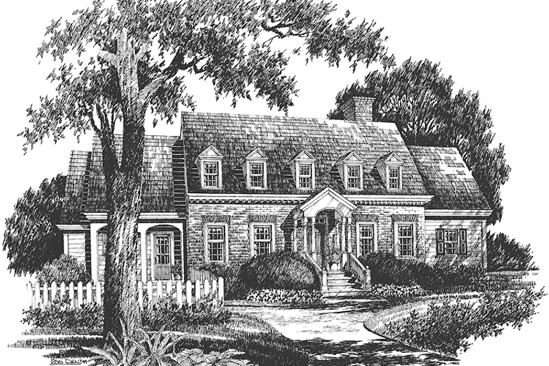 Home Plan - Classical Exterior - Front Elevation Plan #429-195