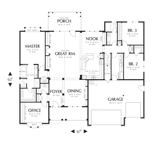 House Plan Design - Traditional Floor Plan - Main Floor Plan #48-541