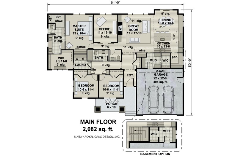 Dream House Plan - Floor Plan - Main Floor for Traditional House Plan #51-1182 - 3 bed, 2.5 bath