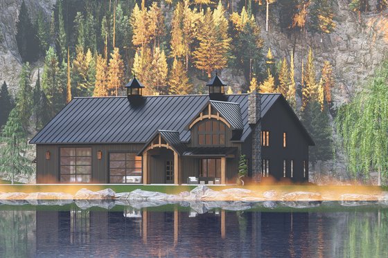 Exterior - Front Elevation 4 for Barndominium House Plan #1064-431 - 4 bed, 2.5 bath