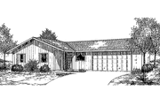 Ranch Style House Plan - 3 Beds 1 Baths 963 Sq/Ft Plan #60-757 