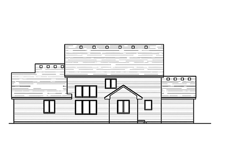 Home Plan - Exterior - Rear Elevation for Colonial House Plan #51-1041 - 4 bed, 3.5 bath