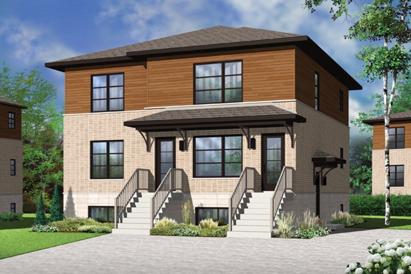Contemporary Style House Plan - 6 Beds 3 Baths 3588 Sq/Ft Plan #23-2595