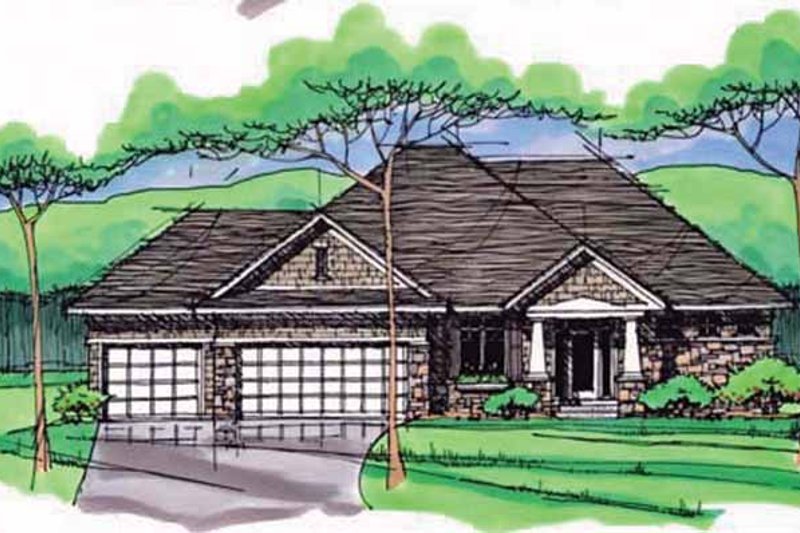 Architectural House Design - Exterior - Front Elevation 4 for European House Plan #51-969 - 3 bed, 2.5 bath