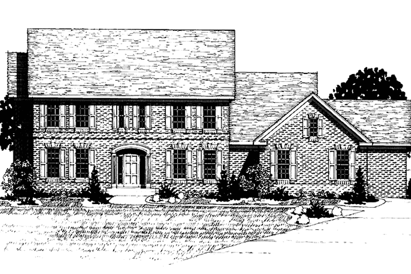 Home Plan - Exterior - Front Elevation 3 for Colonial House Plan #320-896 - 5 bed, 5 bath