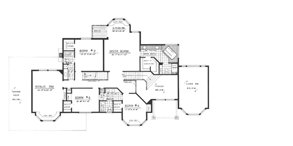 House Design - Traditional Floor Plan - Upper Floor Plan #303-469