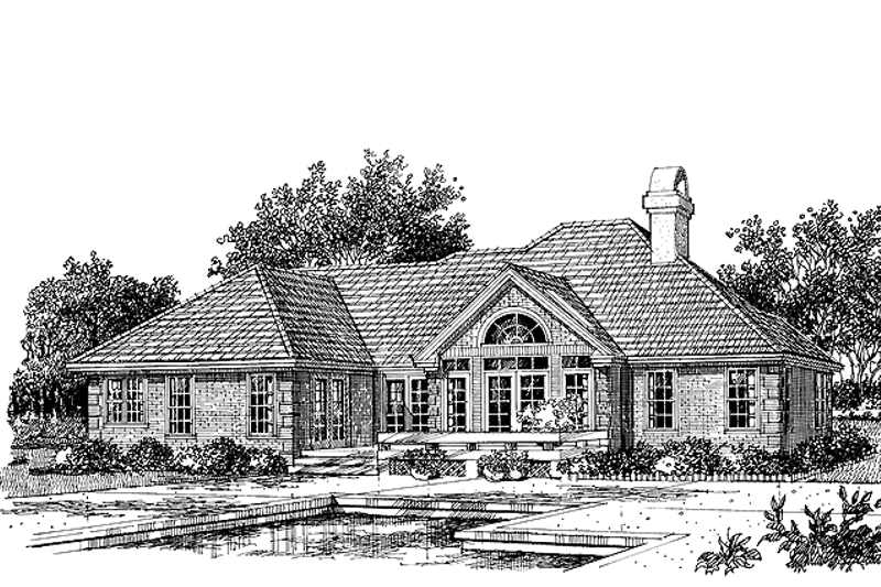 Home Plan - Exterior - Rear Elevation 1 for Ranch House Plan #929-89 - 3 bed, 2 bath