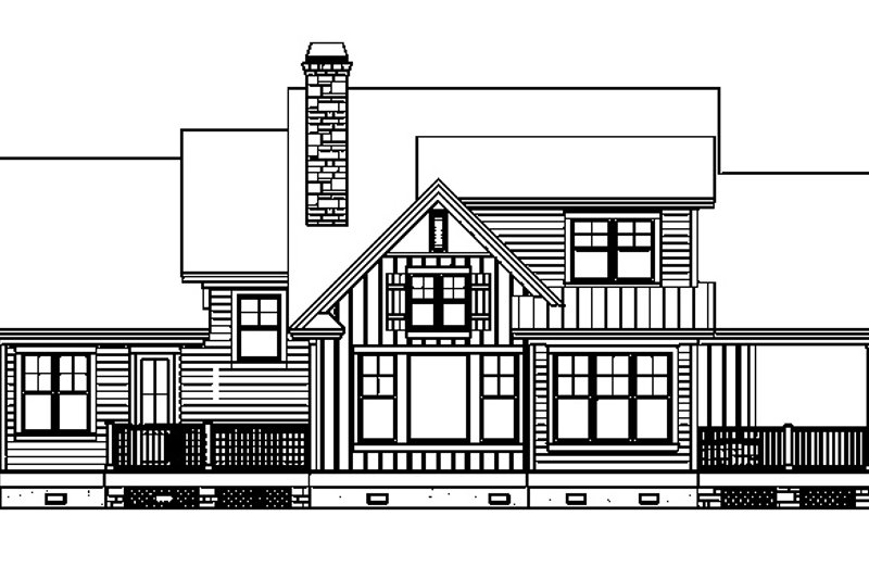 Home Plan - Exterior - Rear Elevation 3 for Craftsman House Plan #929-933 - 3 bed, 3 bath