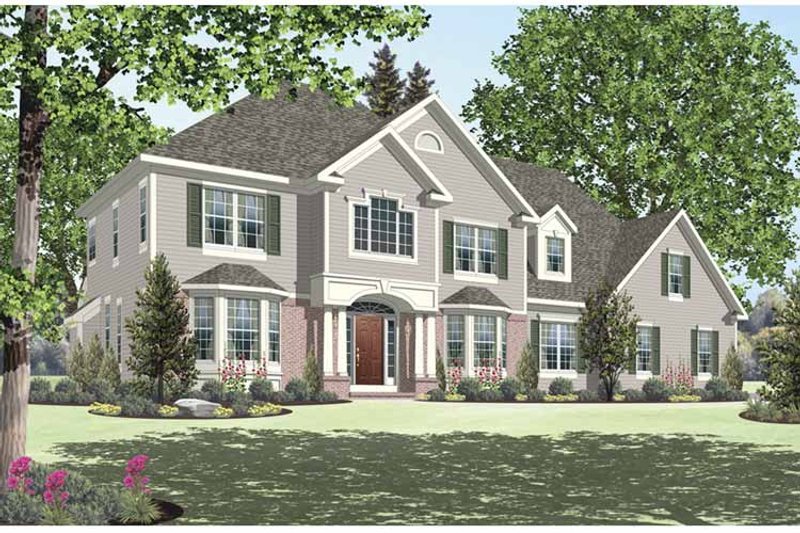 Dream House Plan - Exterior - Front Elevation 3 for Traditional House Plan #328-453 - 4 bed, 3.5 bath
