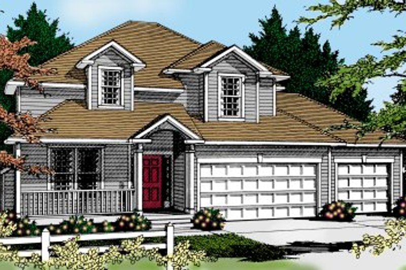 Architectural House Design - Traditional Exterior - Front Elevation Plan #100-226