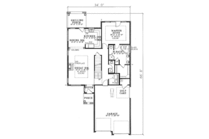 Traditional Style House Plan - 3 Beds 2.5 Baths 1574 Sq/Ft Plan #17-260 ...