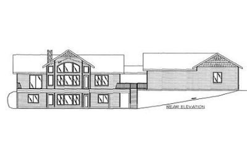 Dream House Plan - Exterior - Rear Elevation for Modern House Plan #117-180 - 4 bed, 3 bath