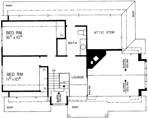 House Blueprint - Floor Plan - Upper Floor Plan #72-203