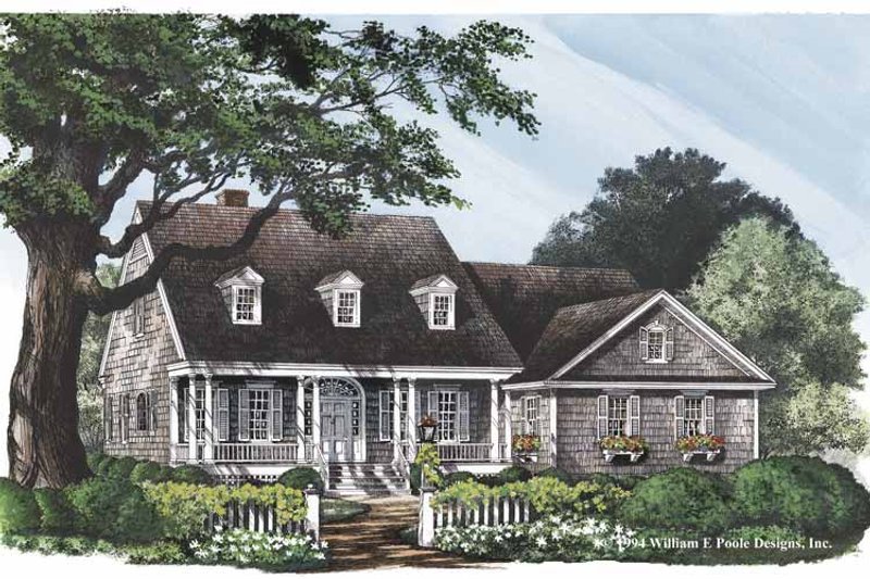 Home Plan - Exterior - Front Elevation 3 for Classical House Plan #137-309 - 4 bed, 3.5 bath
