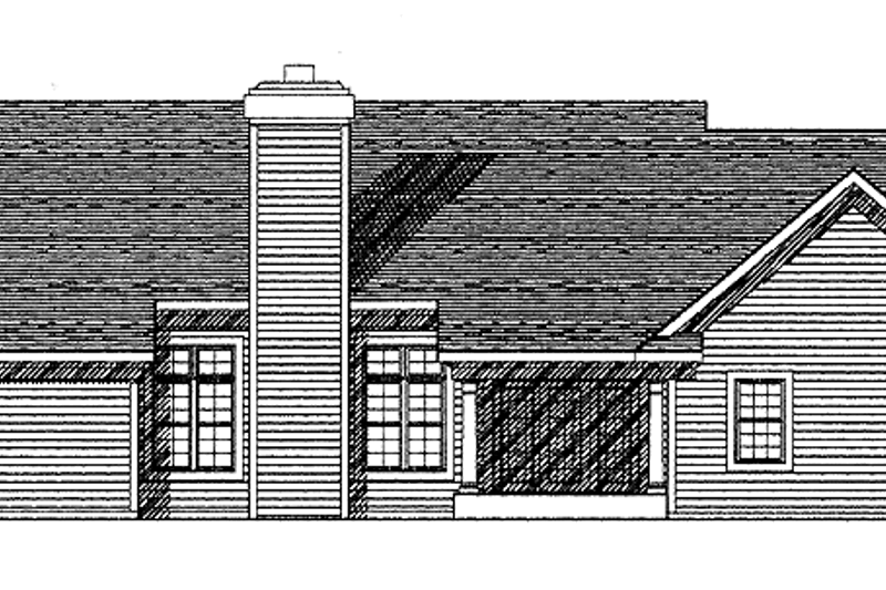 Dream House Plan - Exterior - Rear Elevation for Country House Plan #70-1341 - 3 bed, 2 bath