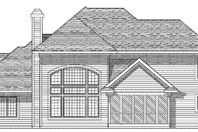 Home Plan - Exterior - Rear Elevation for Traditional House Plan #70-1369 - 3 bed, 2.5 bath