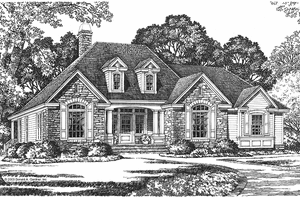 Country Exterior - Front Elevation Plan #929-86
