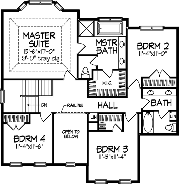 Dream House Plan - Country Floor Plan - Upper Floor Plan #320-916