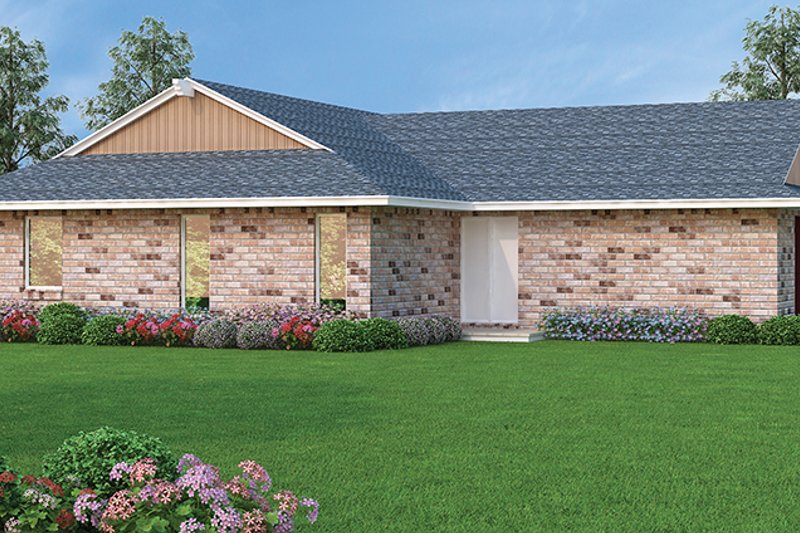Home Plan - Exterior - Rear Elevation for Ranch House Plan #45-558 - 3 bed, 2 bath