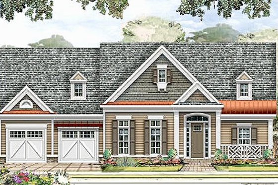 Exterior - Front Elevation for Traditional House Plan #424-181 - 3 bed, 2.5 bath