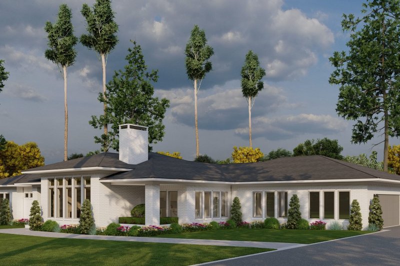 Home Plan - Exterior - Front Elevation 4 for Prairie House Plan #923-405 - 4 bed, 2.5 bath