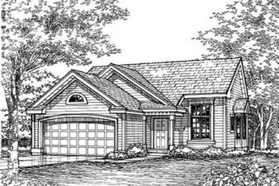 Exterior - Front Elevation for Traditional House Plan #50-154 - 3 bed, 1 bath