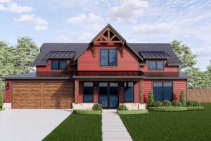 Barndominium Exterior - Front Elevation Plan #1096-100
