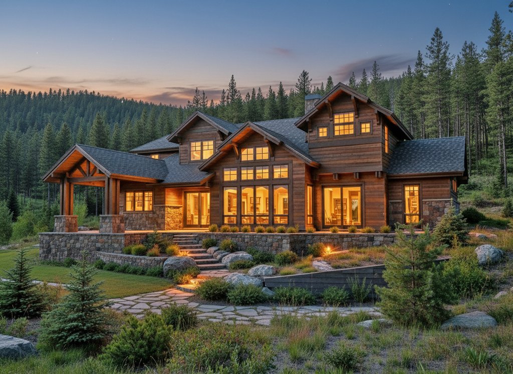 Exterior - Rear Elevation 1 for Craftsman House Plan #892-50 - 5 bed, 4.5 bath