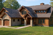 Craftsman Style House Plan - 3 Beds 3 Baths 3627 Sq/Ft Plan #921-24 Exterior 