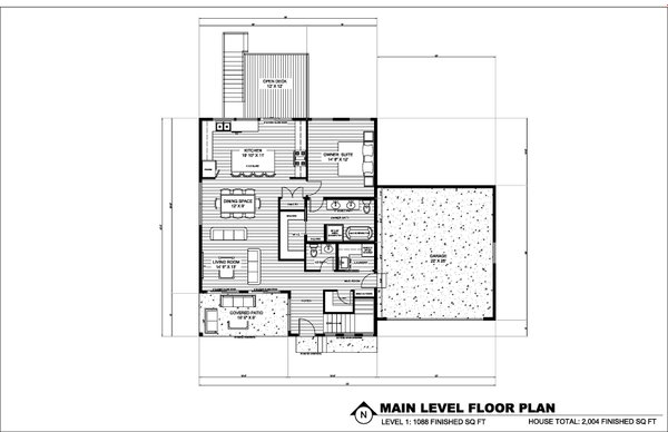 Contemporary Floor Plan - Main Floor Plan #1075-16