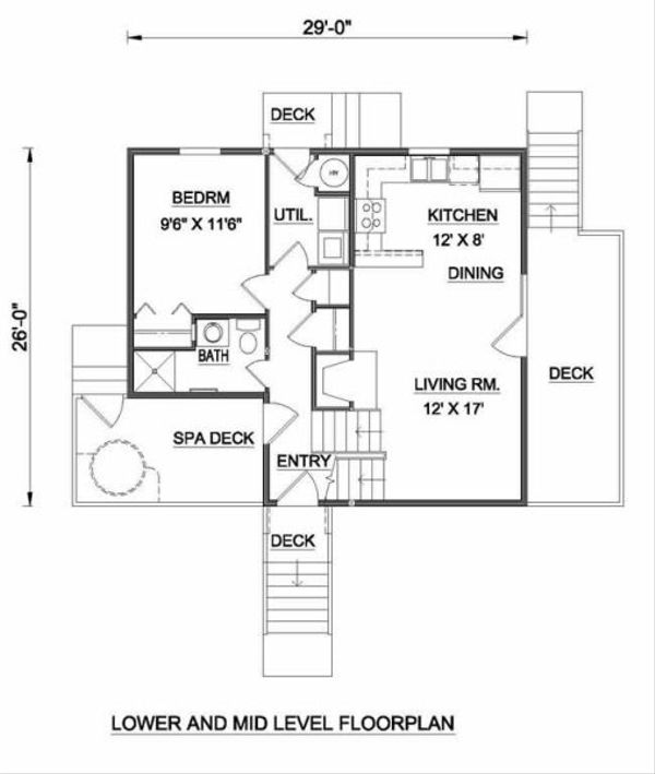 Contemporary Floor Plan - Main Floor Plan #116-121