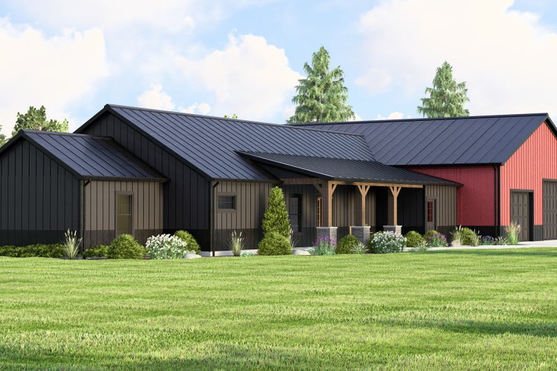 Architectural House Design - Exterior - Other Elevation 1 for Farmhouse House Plan #1064-117 - 3 bed, 2 bath