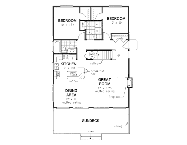 House Plan Design - Cabin Floor Plan - Main Floor Plan #18-4504