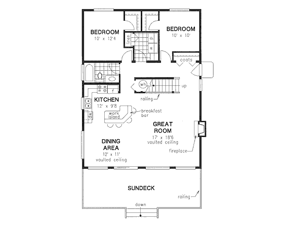 Architectural House Design - Cabin Floor Plan - Main Floor Plan #18-4504