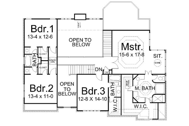 European Style House Plan - 5 Beds 4 Baths 3254 Sq/Ft Plan #119-263 ...