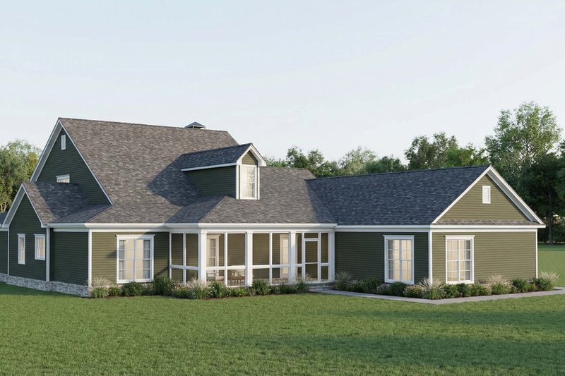 House Blueprint - Exterior - Front Elevation 3 for Farmhouse House Plan #923-477 - 3 bed, 2 bath