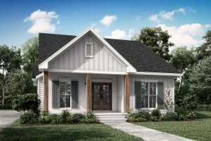 Exterior - Front Elevation 3 for Cottage House Plan #430-114 - 3 bed, 2 bath