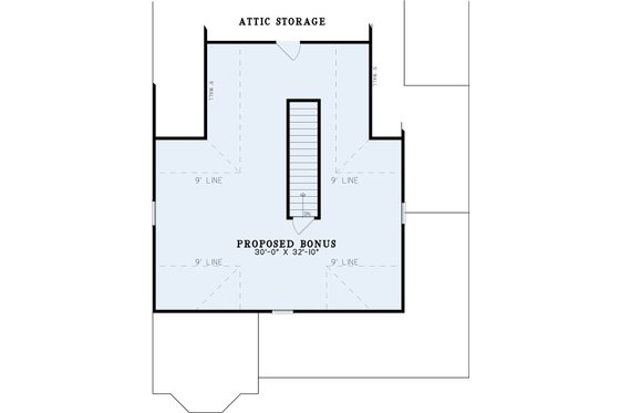Floor Plan - Upper Floor for Country House Plan #17-1031 - 3 bed, 2 bath