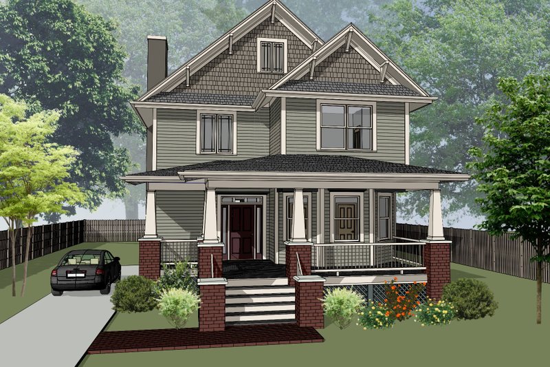 House Plan Design - Craftsman Exterior - Front Elevation Plan #79-358