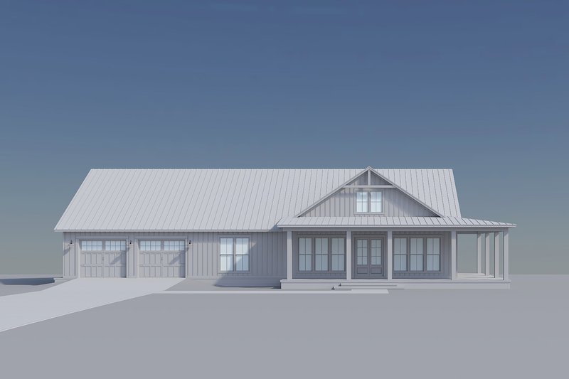 House Design - Exterior - Front Elevation 10 for Barndominium House Plan #430-416 - 3 bed, 2.5 bath