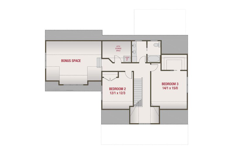 House Blueprint - Floor Plan - Upper Floor for Farmhouse House Plan #461-72 - 3 bed, 2.5 bath