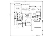 European Style House Plan - 4 Beds 3 Baths 3222 Sq/Ft Plan #67-313 