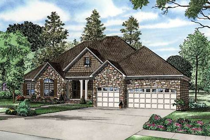 European Style House Plan - 4 Beds 3.5 Baths 5723 Sq/Ft Plan #17-632